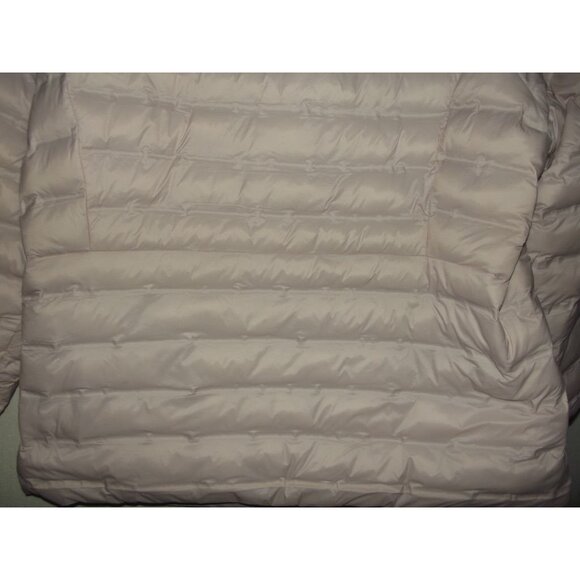 Time and Tru Puffer Jacket Womens 1X 16W 18W Solid Light Pink Zip Coat rem.hood - Picture 13 of 15